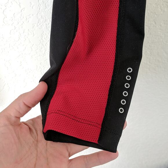 Nike Black Red Pants Womens Power Dri Fit Running Tights Run Leggings Medium M - Picture 5 of 10